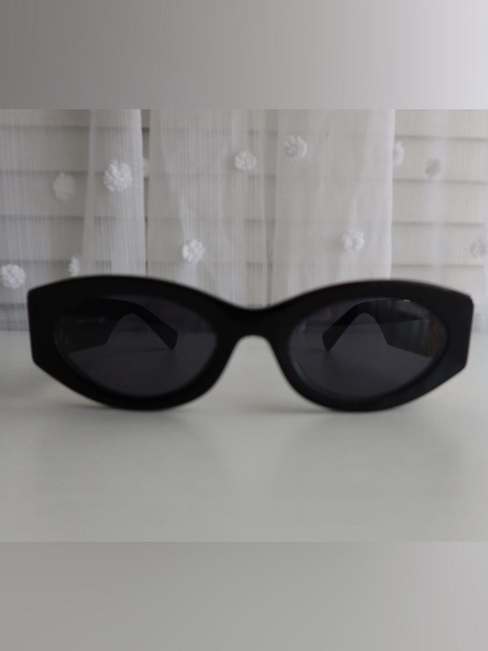 Miu Miu Black Cat-Eye Sunglasses with Velvet Pouch - Picture 6 of 9